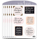 Dicksons Inspirational Christian Adhesive Sticker Decal for Laptops, Journals, Bibles 3.75 x 4.75 Inch Vinyl Scripture Chalk Pack of 6