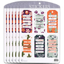 Dicksons Inspirational Christian Adhesive Sticker Decal for Laptops, Journals, Bibles 3.75 x 4.75 Inch Vinyl Floral Scripture Tags Pack of 6