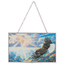Dicksons Soaring Eagle Over Mountains Encouraging Multicolor 8 x 5 Metal and Glass Suncatcher with Suction Cup Hanger
