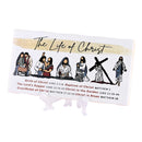 Dicksons The Life Of Christ White and Tan 6 x 2 Inch Ceramic Tabletop Easel or Wall Hanging Subway Tile Sign