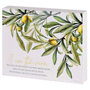 Dicksons I Am The Vine - Olive Branch - 9.4 x 7.7 Inch MDF Wood Block Sign for Tabletop or Wall