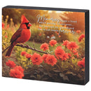 Dicksons Memories Create A Bond - In Our Hearts Forever - 9.4 x 7.7 Inch Red MDF Wood Block Sign for Tabletop or Wall
