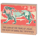 Dicksons Inspirational Christian Block Sign Tabletop Plaque 7.75 x 9.5 Inch MDF Lion of the Tribe
