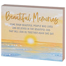 Dicksons Inspirational Christian Block Sign Tabletop Plaque 7.75 x 9.5 Inch MDF Beautiful Memories
