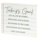 Dicksons Today's Goal Words Actions Rooted In Lord 10 x 8 MDF Wall Tabletop Sign Plaque