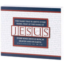 Dicksons Name Above Every Name Red, Blue, and Grey 10 x 8 Inch MDF Decorative Wall Sign Plaque