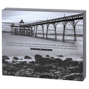 Dicksons The Lord Is My Rock & Fortress, Psalm 18:2, Black/Grey 9.5 x 7.75 Inch MDF Wood Tabletop or Wall Plaque