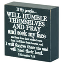 Dicksons If My People Will Humble Themselves Encouraging Block Style Black 3 x 3 MDF Mini Tabletop Plaque