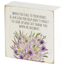 Dicksons Ask God For Help Purple Lavender 3 x 3 MDF Wall Tabletop Sign Plaque
