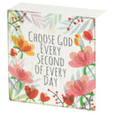 Dicksons Choose God Every Second Pink Floral 3 x 3 MDF Wall Tabletop Sign Plaque
