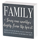 Dicksons Inspirational Christian Block Sign Tabletop Plaque 3 x 3 Inch MDF Family Loves One Another