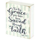 Dicksons Grace You Have Been Saved Green 3 x 4 MDF Table Top Block Sign