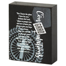 Dicksons ConGRADulations For I Know The Plans I Have For You Inspirational Black 3 x 3 MDF Mini Tabletop Plaque