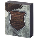Dicksons He Will Cover You With His Feathers Shield 3 x 4 Wood Wall Tabletop Sign Plaque