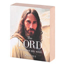 Dicksons The Lord Refreshes My Soul, Psalm 23:3 Multicolor 4 x 3 Inch MDF Wood Tabletop Block Sign Plaque