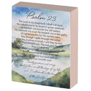 Dicksons The Lord Is My Shepherd - Psalm 23-4 x 3 Inch MDF Wood Block Sign for Tabletop