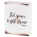 Dicksons Inspirational Christian Block Sign Tabletop Plaque 3 x 4 Inch MDF Let Your Light Shine