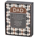 Dicksons Inspirational Christian Tabletop Plaque Block Sign Décor for Home 3 x 4 Inch MDF Dad Love and Admiration