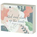 Dicksons Kind Word Cheers Block Style Wreathed Cross Graphic Inspirational Multicolor 4 x 3 MDF Tabletop Plaque