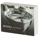 Dicksons Be Still and Know Greywash 4 x 3 MDF Wall Tabletop Sign Plaque