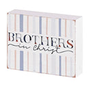 Dicksons Brothers In Christ, Brothers By Heart, Multicolor 4 x 3 Inch MDF Wood Tabletop Block Sign Plaque