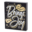 Dicksons Inspirational Christian Block Sign Tabletop Plaque 7.75 x 9.5 Inch MDF Do What Brings God Joy