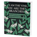 Dicksons Inspirational Christian Block Sign Tabletop Plaque 7.75 x 9.5 Inch MDF Vine and Branches