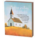 Dicksons Inspirational Christian Tabletop Plaque Block Sign Décor for Home 8 x 10 Inch MDF Church Keep Putting Into Practice