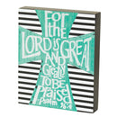 Dicksons Great And Greatly To Be Praised Inspirational Decorative Hollow Back Green 10 x 8 MDF Tabletop Plaque