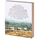 Dicksons My Shepherd I Shall Not Want Pastures Waters White And Green 8 x 10 Wood Decorative Tabletop Plaque Home Décor
