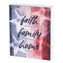 Dicksons American Flag, Faith Family Home, Multicolor 9.4 x 7.75 Inch MDF Wood Tabletop Wall Art Plaque