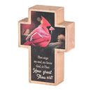 Dicksons Then Sings My Soul, How Great Thou Art, Red/Black 3.88 x 2.75 Inch MDF Wood Tabletop Block Cross Sign Plaque