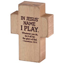 Dicksons In Jesus' Name - 1 Corinthians 10:31-4 x 2.75 Inch Brown MDF Wood Tabletop Block Sign