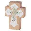 Dicksons How Great Thou Art Green Foliage 4 x 3 MDF Table Top Block Cross