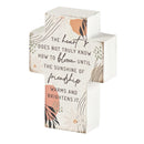 Dicksons Heart Of A Friend Classic White 2.75 x 4 Inch Wood Distressed Table Top Cross