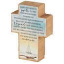 Dicksons Like A Ship Wind Pulled Tight Bereavement 4 inch Wood Table Top Cross