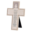 Dicksons Inspirational Wall Hanging or Tabletop Cross Figurine 7 x 10 Resin Beaded Ivory Toned The Lord is My Shepherd