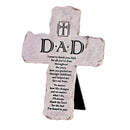 Dicksons Inspirational Christian Cross Wall Sign Tabletop Plaque 5.25 x 7 Inch Resin Dad Thank You