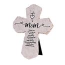 Dicksons Inspirational Christian Cross Wall Sign Tabletop Plaque 5.25 x 7 Inch Resin Mom Thank You