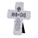 Dicksons Inspirational Christian Cross Wall Sign Tabletop Plaque 5.25 x 7 Inch Resin Man of God