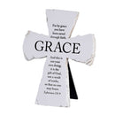 Dicksons Inspirational Christian Cross Wall Sign Tabletop Plaque 5.25 x 7 Inch Resin Grace
