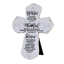 Dicksons Inspirational Christian Cross Wall Sign Tabletop Plaque 5.25 x 7 Inch Resin Grateful Thankful