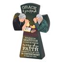 Dicksons Inspirational Standing Tabletop Cross Figurine 5 x 7.5 Resin Praying Couple Grace and Gratitude