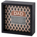 Dicksons Inspirational Christian Tabletop Plaque Double Sided Block Sign Décor for Home 6 x 6 Inch Wood Dad Man of God