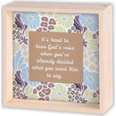 Dicksons Inspirational Double Sided Standing Tabletop Plaque Sign For Living Room 6 x 6 Wood Be Still and Know