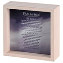 Dicksons Be Still And Know I Am - Psalm 46:10-6 Inch Black and Ivory MDF Wood 2-Sided Tabletop Block Sign
