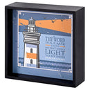 Dicksons Inspirational Christian Double Sided Table Art Block Sign 9.5 x 9.5 Inch MDF Lighthouses