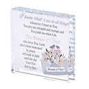Dicksons I Know I Can Do All Things Whenever I Trust in You Clear and Purple 3 x 3 Glass Square Decorative Tabletop Plaque Home Décor