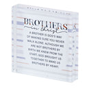 Dicksons Brothers In Christ, Brothers By Heart, Multicolor 3 x 3 Inch Glass Tabletop Sign Plaque,