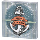 Dicksons Inspirational Christian Tabletop Plaque Sign 2.75 x 2.75 Inch Glass Anchor Firm and Secure